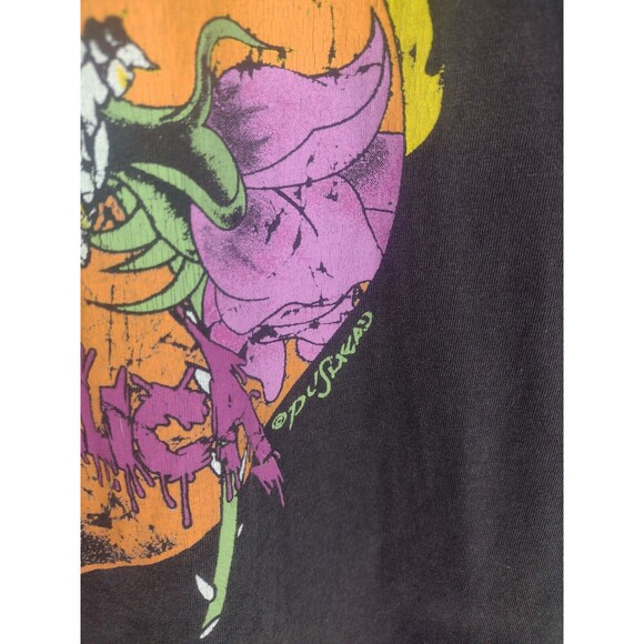 Metallica Pushead DOUBLE SIDED Flaming Skull Heart Rose Fire T-Shirt Mens M - Picture 5 of 8